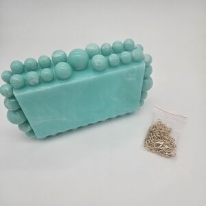 Ladihab Acrylic Clutch Purse Retro With Optional Gold Chain For Crossbody...